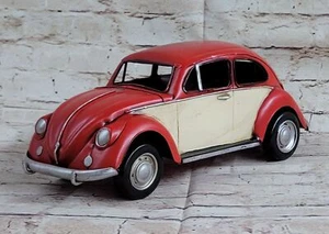 1934 RED AND WHITE BEETLE CLASSIC MODEL 1:12-SCALE MODEL CAR HOME DECOR - Picture 1 of 6
