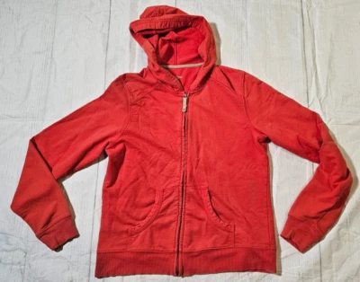 Sudadera con capucha deportiva Oleg Cassini para mujer talla M bolsillos delanteros con cremallera clásica roja Foto 1 de 4