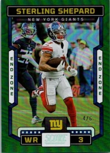 2023 SCORE END ZONE GREEN PARALLEL #237 STERLING SHEPARD 4/6 - Picture 1 of 2