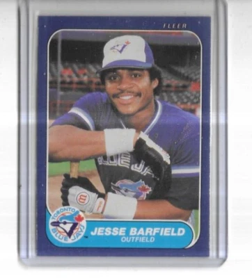 1986 Fleer #52 Jesse Barfield Toronto Blue Jays - Image 1 of 2