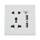 2.1A Dual USB Wall  Socket Adapter Universial  Outlet Panel wite Switch T8A4