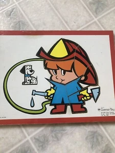 1971 Connor Toy Wooden Puzzle - Billy Blue Fireman - 7320 - Picture 1 of 3