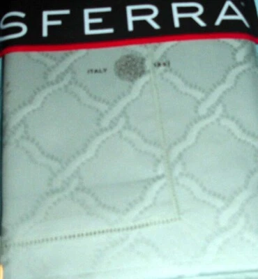Sferra Bruni Boudoir Sham SET/2 Plata Salvia Algodón Egipcio Satén Italia Nuevo Foto 1 de 2