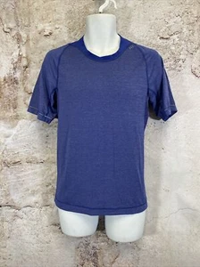 Lululemon Boys T-shirt Shirt Blue Small No Tag W28 A - Picture 1 of 7