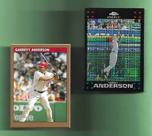 BOTH! TOPPS CHROME XFRACTOR/BAZOOKA GOLD! GARRET ANDERSON 2006-07 ANGELS - Picture 1 of 2