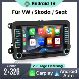 Carplay Android13 Autoradio Für VW GOLF 5 6 Touran Polo 6R DAB+ GPS Navi SWC 32G - Bild 1 von 13