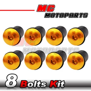 Gold Windscreen Bolts Wellnuts Set For BMW S1000RR 2009-2013 12 11 10 - Picture 1 of 1