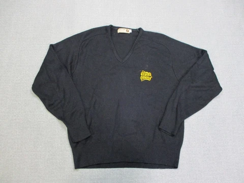 Vintage Pittsburgh Steelers Sweater Mens XL Black Logo 7 Wool Pullover NFL Retro Cover