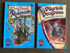 2 Abeka Reading Program Books Grade 3 Pilgrims Progress & Swiss Family Robinson - Imagen 1 de 2