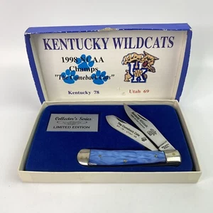 Navaja de bolsillo plegable vintage 1998 Kentucky Wildcats Vs Utah NCAA Champs en caja - Imagen 1 de 24