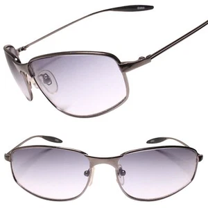 Classic Genuine Vintage 90s Y2K Rectangle Gunmetal Sunglasses for Timeless Style - Picture 1 of 3
