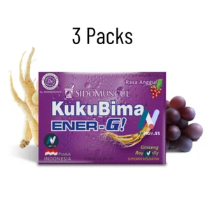 KUKUBIMA Ener-G Uva Ginseng Aumentar Resistencia Bebida Energética Antioxidante 3 Paquetes - Imagen 1 de 19