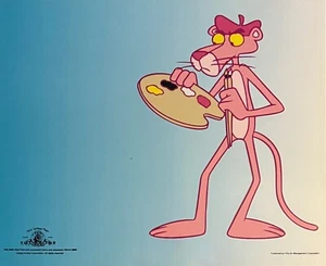 PINK PANTHER Cel Pinkasso the Artist MGM Sericel with Certificate of Authenticty - Picture 1 of 6
