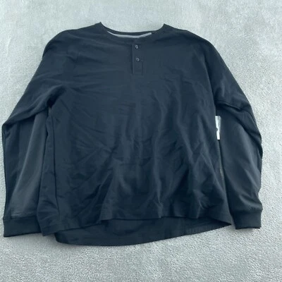 Bass Outdoor Hiker Henley Shirt XL Black Beauty Long Sleeve Cotton NWT 4216 - Image 1 of 4