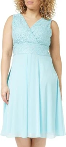 Gina Bacconi Mother Of the Bride Metallic Corded Lace Dress Blue UK 18 RRP £290 - Picture 1 of 5