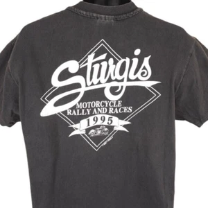 Camiseta De Colección Sturgis Black Hills Rally Para Hombre Talla Grande Negra 1995 Hecha en EE. UU. - Imagen 1 de 9