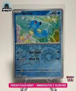 Horsea 116/165 Reverse Holo Pokemon TCG: 151 Karten Pokémon MINT HEUTE VERSAND - Bild 1 von 2