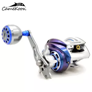 CAMEKOON Baitcasting Fishing Aluminum Body 17LB Carbon Fiber Drag Saltwater Reel - Picture 1 of 11