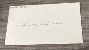 Harvey Haddix SIGNED Auto INDEX CARD - Picture 1 of 1