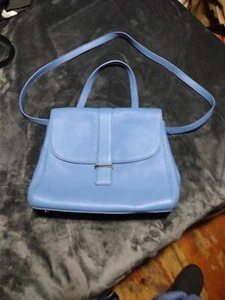 Neely and Chloe No.20 day bag purse Blue Pebbled Leather. EUC - Picture 1 of 14