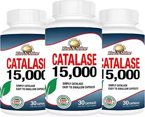 Catalase 15,000-3 Bottles- 3 Month Supply - Picture 1 of 7