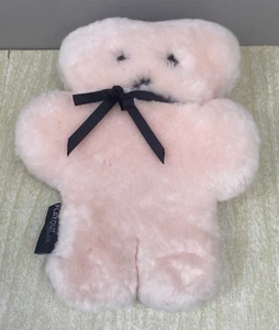 Flatout Australia 100% Sheepskin Flat Bear Soft Toy Lovey Plush Teddy Bear - Picture 1 of 4