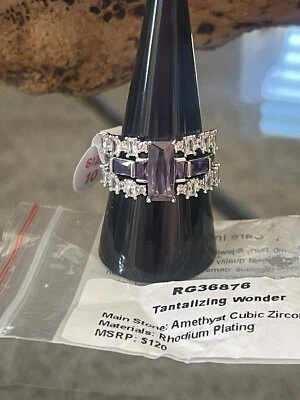 Anillo Bomb Party Talla 10 Feb Cumpleaños RG36876 'Tantalizing Wonder' Anillos Amatista Foto 1 de 4