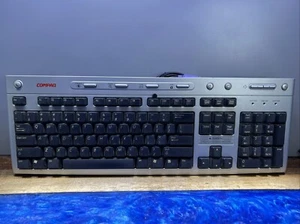Compaq Wired Keyboard Model 5185 PS2 Silver And Black Excellent Condition - Picture 1 of 4