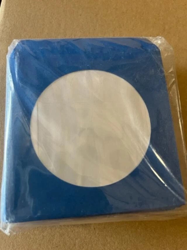 100 PCS 3" MINI DISC BLUE Paper CD/DVD Sleeves w Window & Flap JS211 FREE S/H - Image 1 of 1
