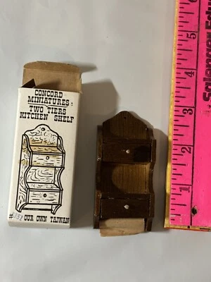 Prateleira de cozinha vintage Concord casa de bonecas duas camadas MCM NOS - Imagem 1 de 4