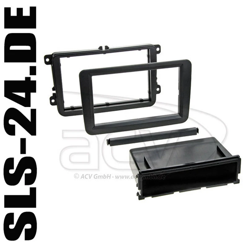 Seat LEON ab 2010 Radioblende Profi KIT 2 DIN Radio Blende VW Golf V Plus Skoda - Bild 1 von 1