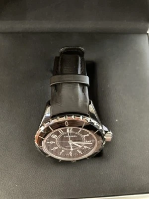 CHANEL J12 Chronograph Automatic Black Dial Ceramic ,Leather Watch,30mm - Image 1 of 4