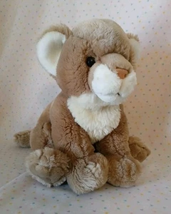 Vintage Walmart Beige Tan Mountain Lion Puma Cat Stuffed Animal Plush Toy 11" - Picture 1 of 6