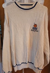 1992 NBA AllStar Weekend Orlando Cable Knit SWEATER Nutmeg Brand Made in U.S.A - Picture 1 of 8