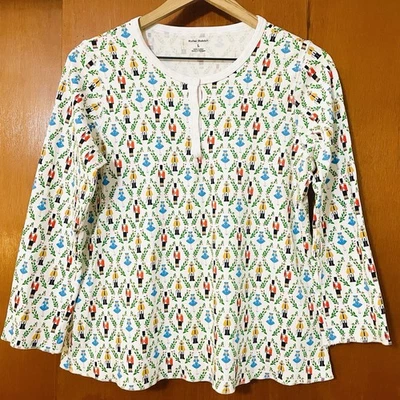 Roller Rabbit Christmas Sugar Plum Party Nutcracker Pajama Top Size Large - Image 1 of 4