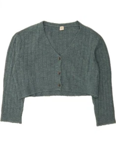 URBAN OUTFITTERS Womens Oversized Crop Cardigan Sweater UK 16 Large Green AG07 - Picture 1 of 3