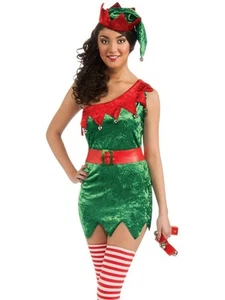 Womens Adult Sexy Santa's Helper Elf Christmas Costume - Picture 1 of 1