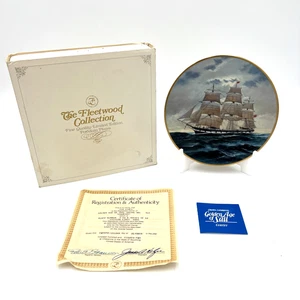 VTG Golden Age Of Sail "Courier" Collector Plate Charles Lundgren Clipper Ships - Foto 1 di 13