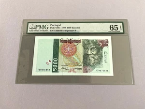 Portugal 5,000 Escudos P-190c 1997  PMG 65 EPQ - Picture 1 of 4
