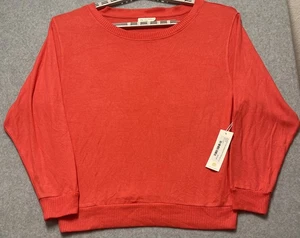 78 & Sunny Women’s Shoreline Hacci Brooksville Sweater In Pomegranate Sz Med - Picture 1 of 8