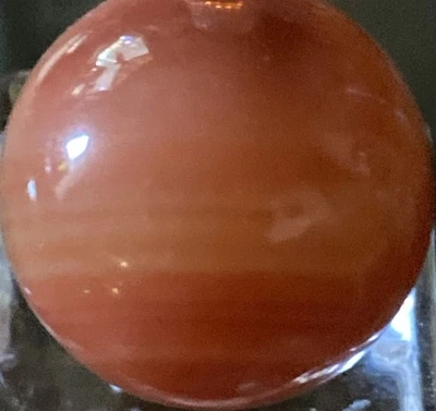 Vintage Peltier, Akro, Natural Red Carnelian Agate Machine Made Marble 1 In. - Image 1 of 4