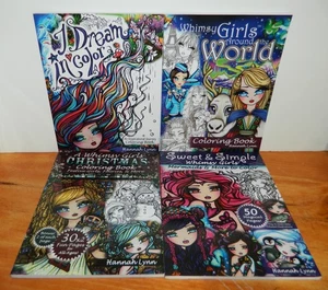 WHIMSY GIRLS AROUND WORLD Dream Color MERMAIDS Hannah Lynn Coloring Books - Imagen 1 de 12