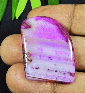 39Cts. Dyed Onyx Agate Fancy Shape Cabochon Loose Gemstone 26X32MM - Picture 1 of 9