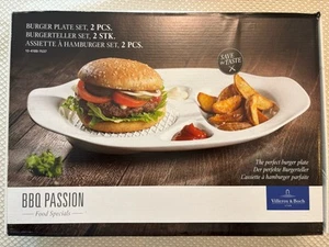 Villeroy & Boch BBQ Passion Burger Plate Set 2pc With Box - Picture 1 of 22