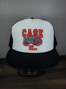 Vintage Case L Tractor Snapback Cap Trucker Mütze schwarz weiß antik Landwirtschaft - Bild 1 von 11