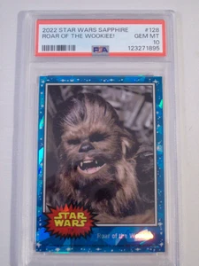 2022 Topps Star Wars Sapphire Roar of the Wookie #128 PSA 10 Gem Mint Classic - Picture 1 of 4