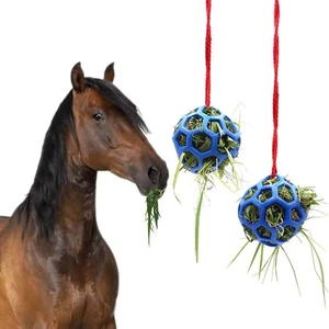 Alimentador de heno bola de golosina para caballos juguete alimentador de cabras bola colgante juguete de alimentación - Imagen 1 de 10