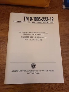 M14 Manuale Operatore e Manutenzione Organizzativa 1963 US Army - Foto 1 di 11