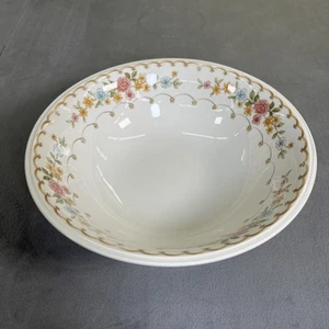 Noritake Verse 9" Round Serving Bowl Floral Pink Yellow Blue Versatone Japan - Picture 1 of 6
