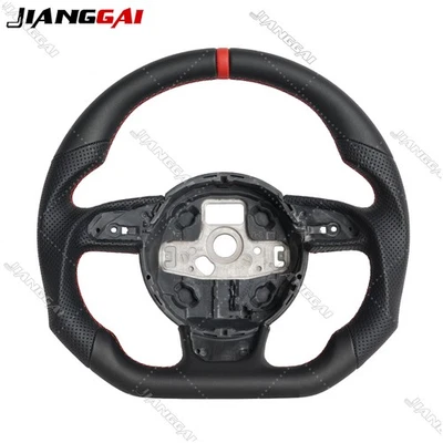 Full Leather Steering Wheel For Audi B8 S3 S4 SQ5 RS4 RS5 A3 A4 A5 Finger Grips - Image 1 of 4